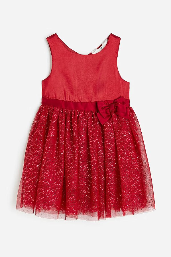 VESTIDO FESTA H&M - TULE VERMELHO - MENINA