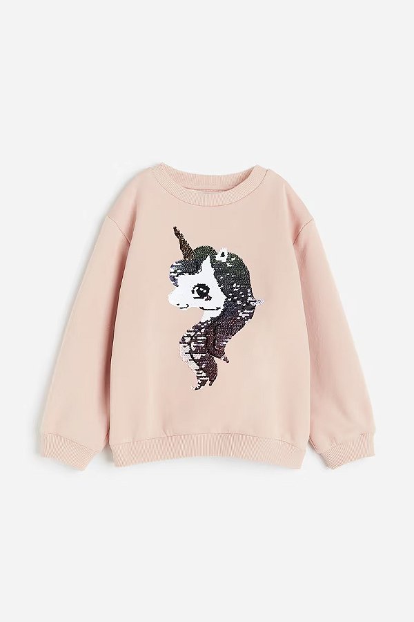 MOLETINHO FLANELADO H&M - UNICÓRNIO PAETÊ - MENINA