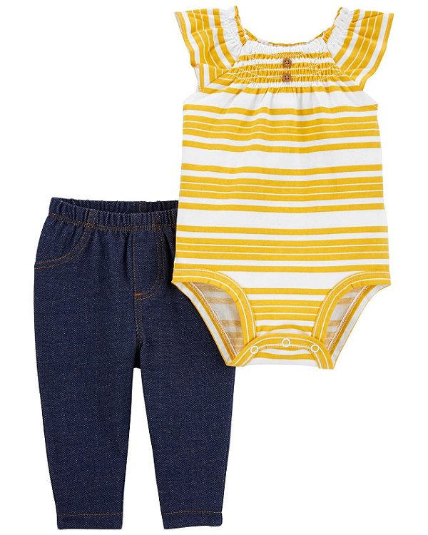 CONJUNTO 2 PEÇAS CARTER'S - LISTRADINHO - MENINA
