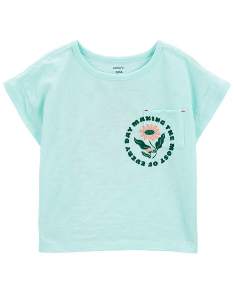 CAMISETA MANGA CURTA CARTER'S - FLOWERS - MENINA