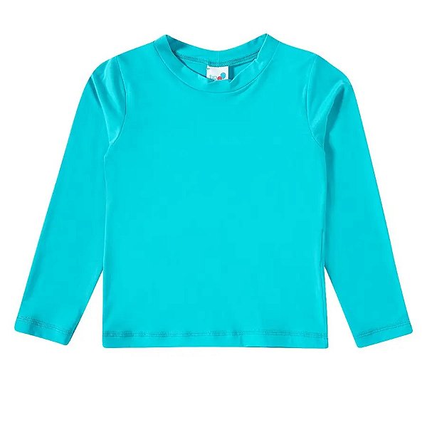CAMISETA MODA PRAIA TIP TOP - AZUL PISCINA - PROTEÇÃO +50UV - UNISSEX