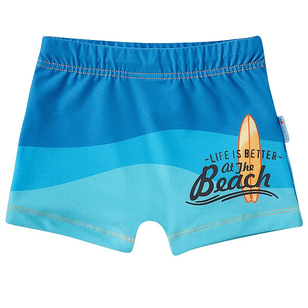 SUNGA MODA PRAIA TIP TOP TODDLER - BEACH - PROTEÇÃO UV50+ - MENINO