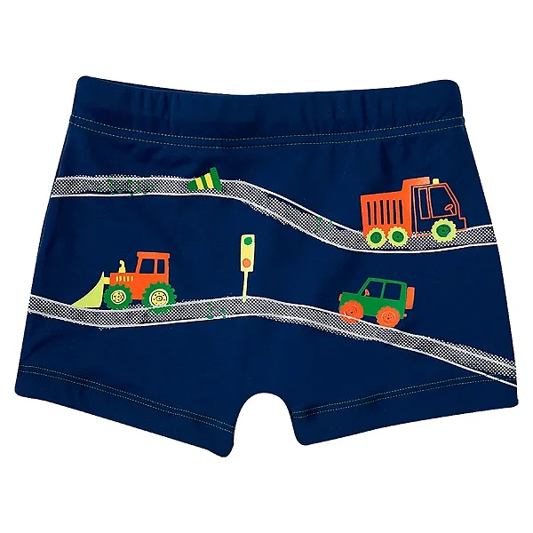 SUNGA MODA PRAIA TIP TOP TODDLER - CARRINHO - PROTEÇÃO UV50+  MENINO