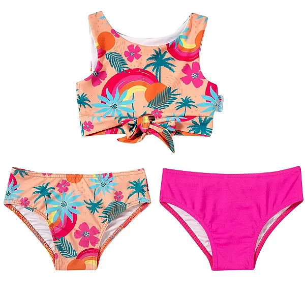 MODA PRAIA TIP TOP - TROPICAL - PROTEÇÃO UV50+ - MENINA