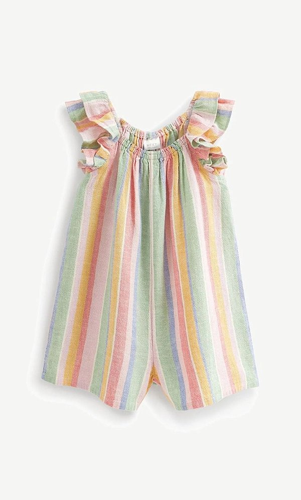 MACACÃO ROMPER NEXT BABY - LISTRAS MULTICOLORS - MENINA