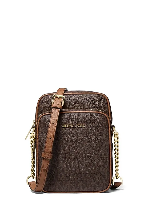 BOLSA TRANSVERSAL MICHAEL KORS - LOGO BROWN