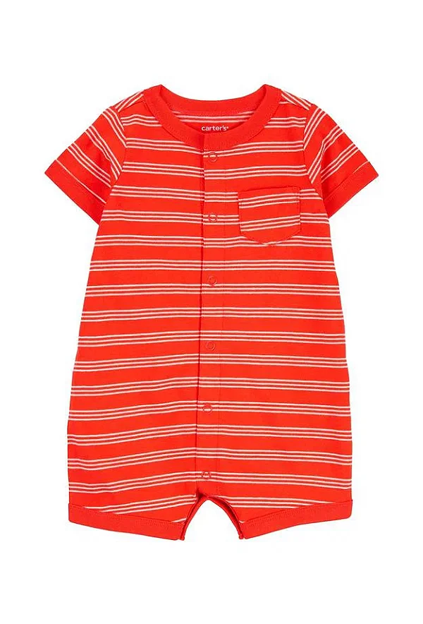 MACACÃO ROMPER CARTER'S - LARANJA LISTRADO - MENINO