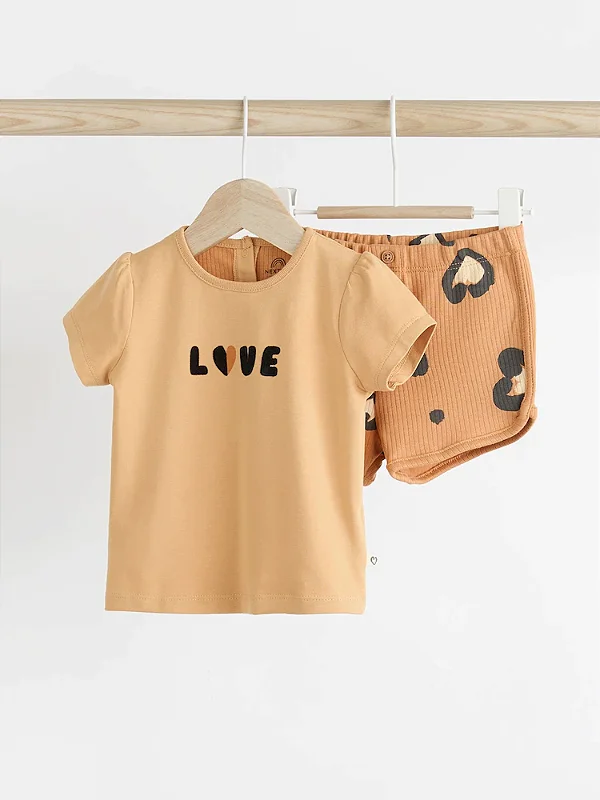 CONJUNTO VERÃO 2 PEÇAS NEXT BABY - ANIMAL PRINT CORAÇÃO - MENINA
