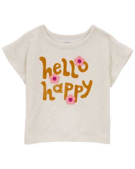 CAMISETA MANGA CURTA CARTER'S - HELLO HAPPY - MENINA