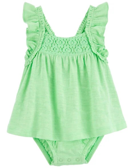 VESTIDO BODYSUIT CARTER'S - VERDE - MENINA