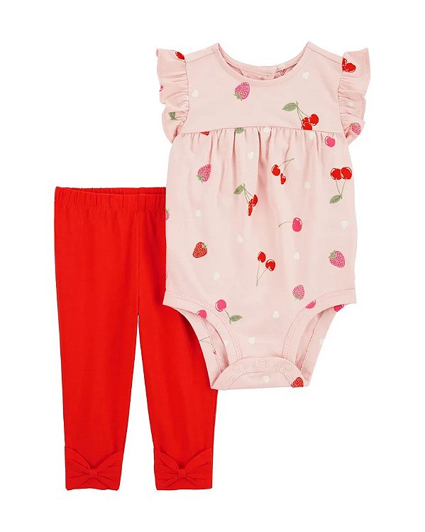 CONJUNTO 2 PEÇAS CARTER'S - CEREJAS - MENINA
