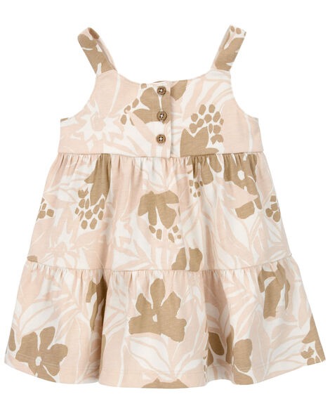 VESTIDO CARTER'S - FLORAL BEGE - MENINA