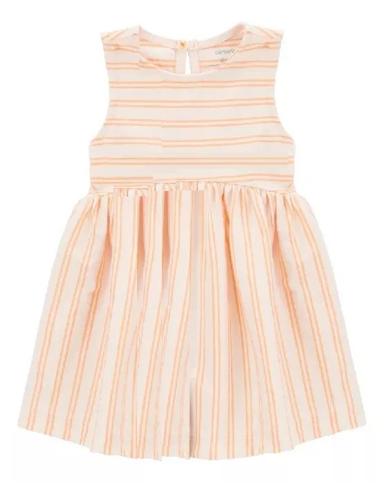 VESTIDO CARTER'S - LISTRADO LARANJA - MENINA