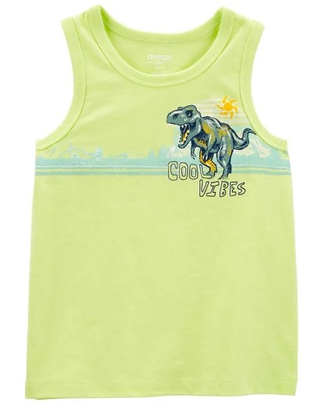 CAMISETA MANGA REGATA OSHKOSH - DINOSSAURO - MENINO