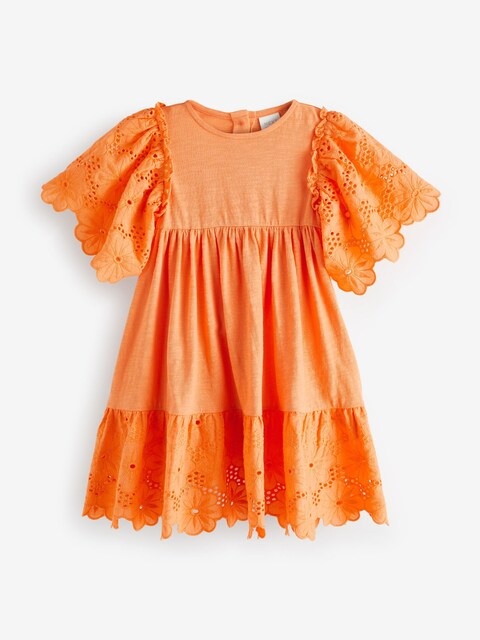 VESTIDO NEXT BABY - FLORAL LARANJA - MENINA