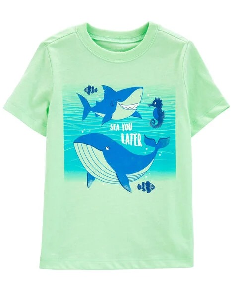 CAMISETA MANGA CURTA CARTER'S - FUNDO DO MAR - MENINO