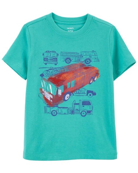 CAMISETA MANGA CURTA CARTER'S - BOMBEIRO - MENINO