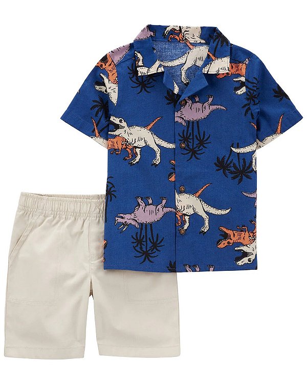 CONJUNTO VERÃO 2 PEÇAS CARTER'S - DINOSSAUROS - MENINO