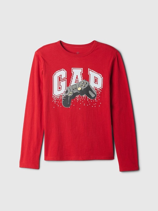 CAMISETA MANGA LONGA GAP KIDS - VIDEO GAME VERMELHO - MENINO