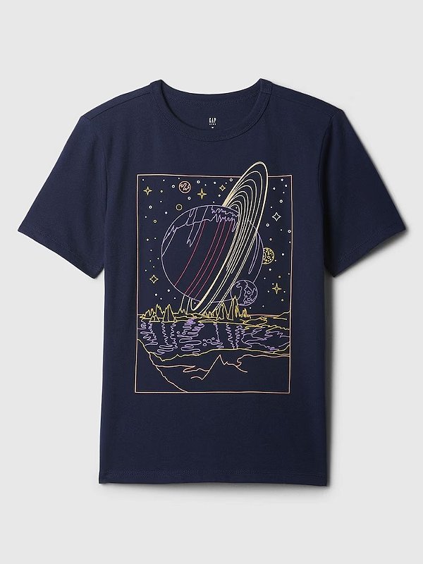 CAMISETA MANGA CURTA GAP KIDS - SPACE - MENINO