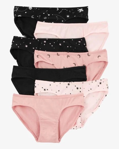 KIT 7 CALCINHAS CARTER'S - LUA E ESTRELA - MENINA