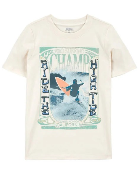 CAMISETA MANGA CURTA OSHKOSH -  SURF CALIFORNIA - MENINO
