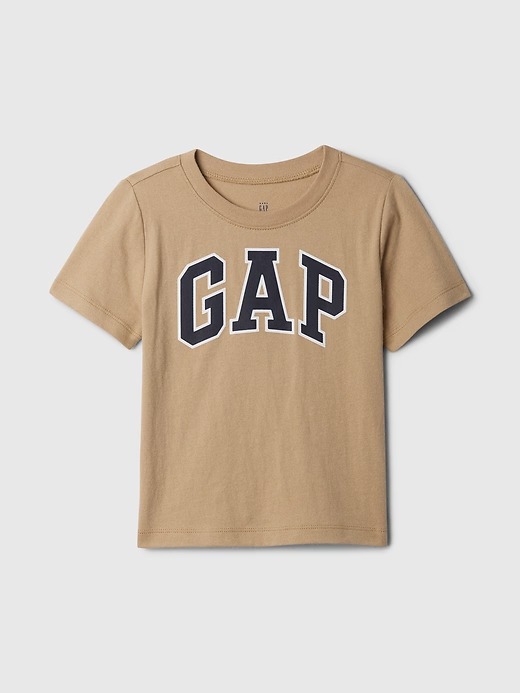 CAMISETA MANGA CURTA GAP - BEGE LOGO - MENINO