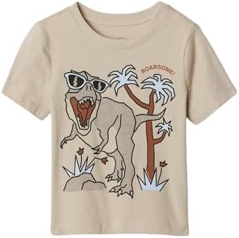 CAMISETA MANGA CURTA GAP - DINO BEGE - MENINO