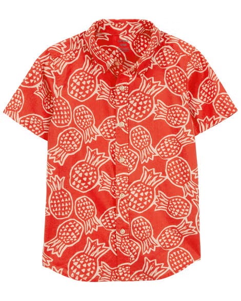CAMISA MANGA CURTA CARTER'S - ABACAXI LARANJA - MENINO