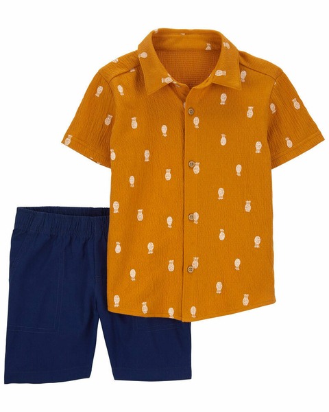 CONJUNTO VERÃO 2 PEÇAS CARTER'S - ABACAXI - MENINO