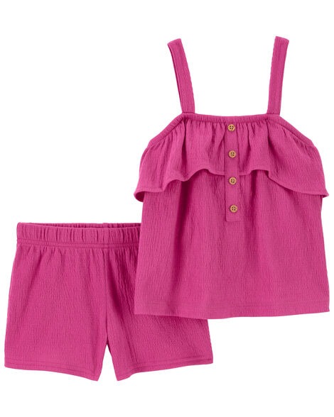 CONJUNTO VERÃO 2 PEÇAS CARTER'S - ROSA -  MENINA