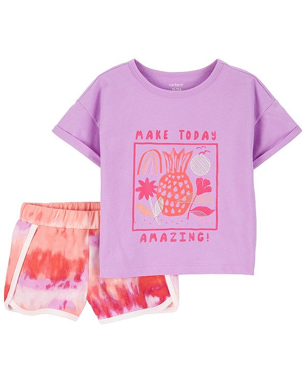CONJUNTO VERÃO 2 PEÇAS CARTER'S - MAKE TODAY AMAZING - MENINA