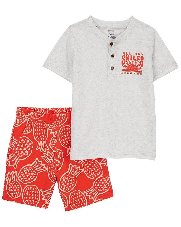 CONJUNTO VERÃO 2 PEÇAS CARTER'S - ABACAXI - MENINO