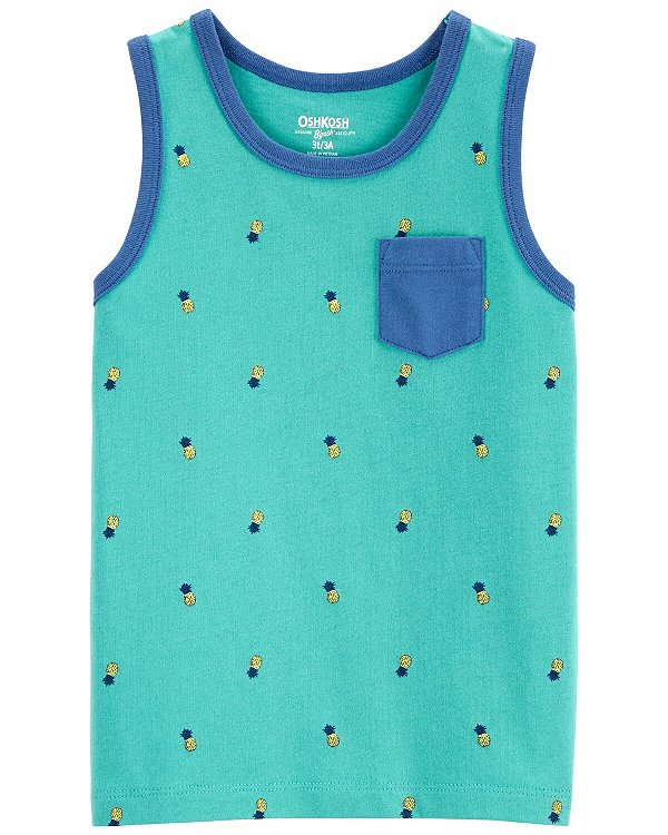 CAMISETA MANGA REGATA OSHKOSH - ABACAXI VERDE - MENINO
