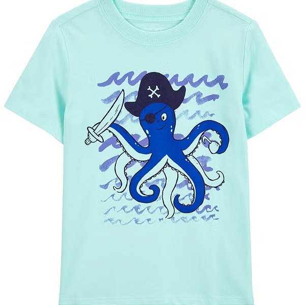 CAMISETA MANGA CURTA CARTER'S - POLVO AZUL - MENINO