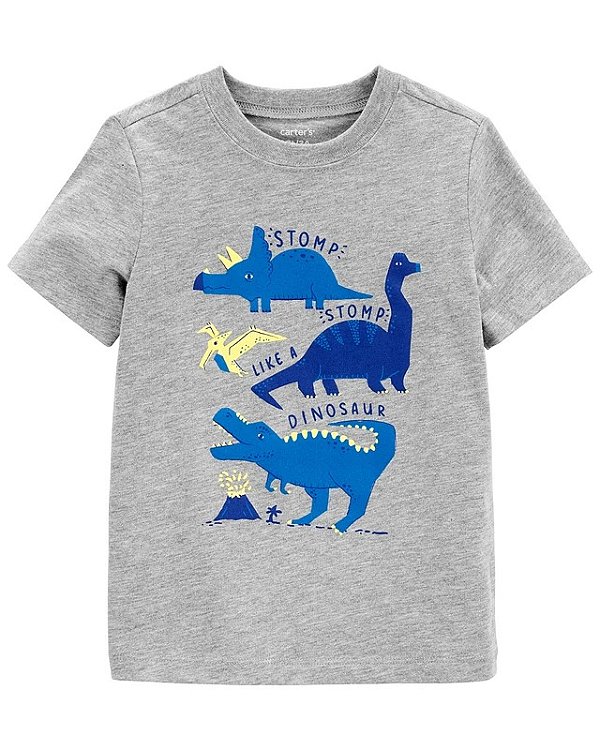CAMISETA MANGA CURTA CARTER'S - DINO CINZA - MENINO