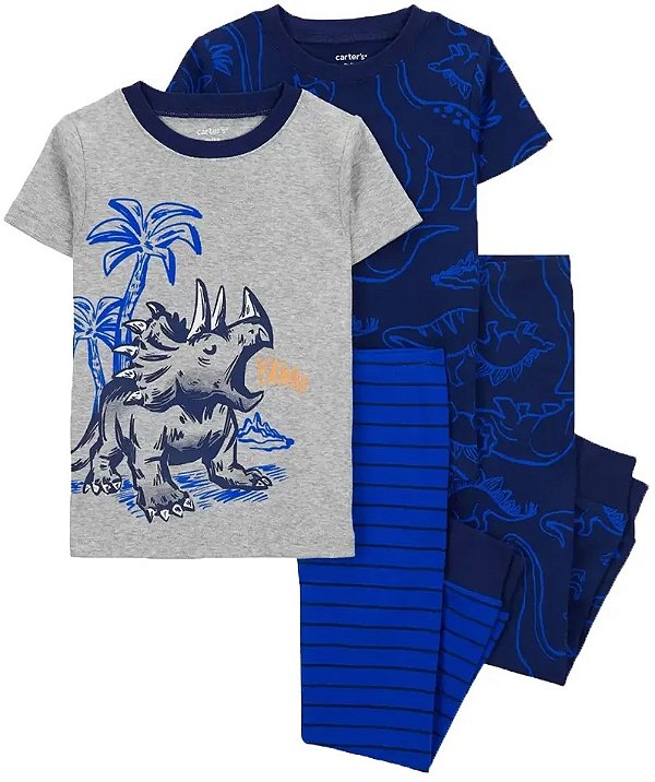 PIJAMA 4 PEÇAS CARTER'S - DINOSSAURO - MENINO