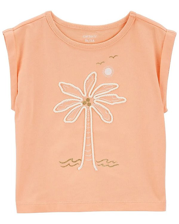 CAMISETA MANGA CURTA CARTER'S - COQUEIRO - MENINA