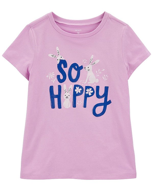 CAMISETA MANGA CURTA CARTER'S KIDS - SO HAPPY - MENINA