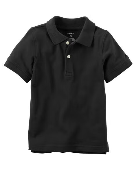 CAMISETA MANGA CURTA POLO CARTER'S - PRETO - MENINO