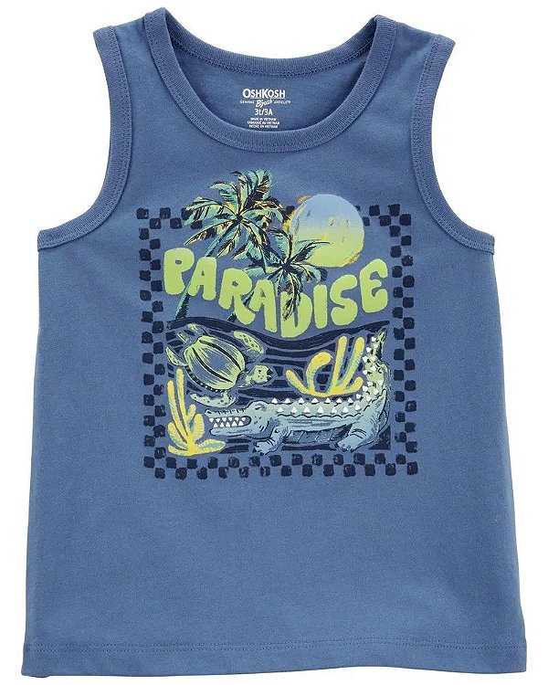 CAMISETA MANGA REGATA - PARAISO AZUL - MENINO
