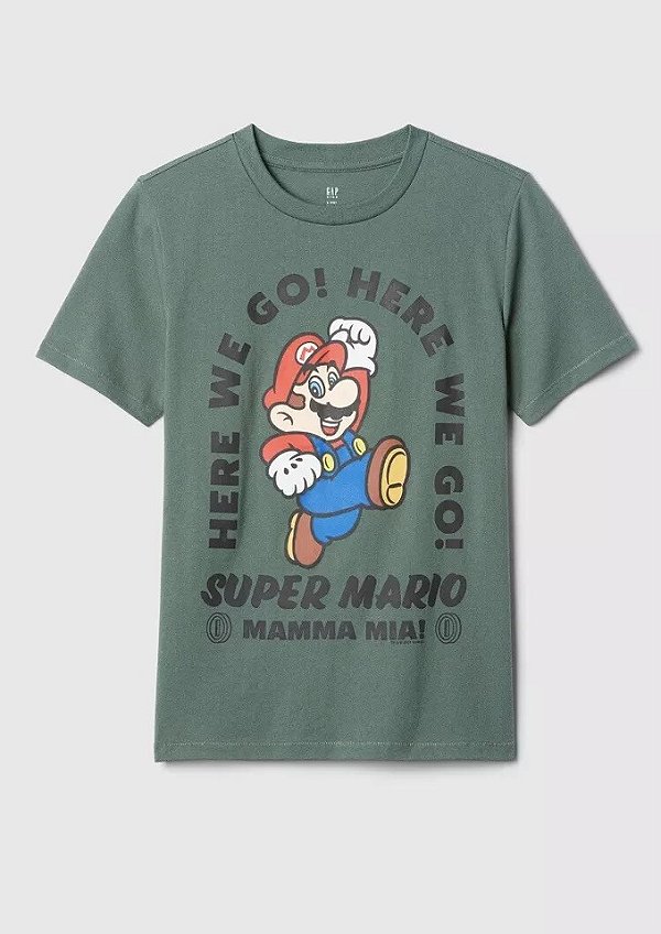 CAMISETA MANGA CURTA GAP KIDS - SUPER MARIO BROS - MENINO