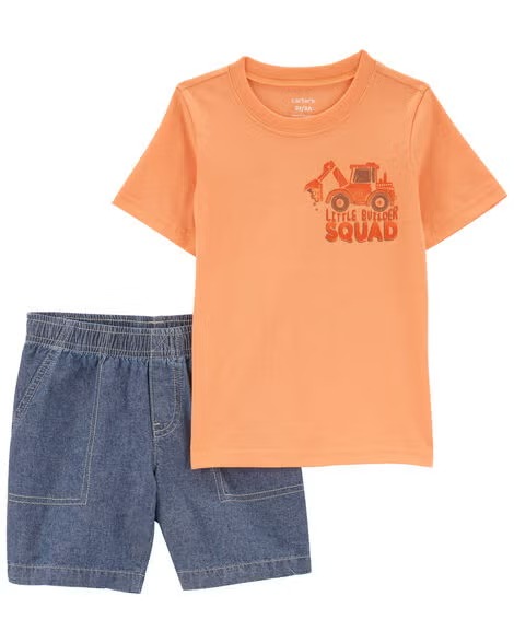 CONJUNTO VERÃO 2 PEÇAS CARTER'S - TRATORZINHO - MENINO