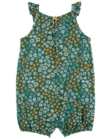 MACACÃO ROMPER CARTER'S - FLORAL VERDE - MENINA