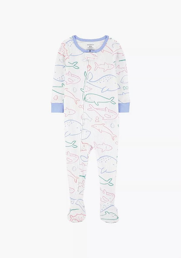 MACACÃO CARTER'S - FUNDO DO MAR BRANCO - MENINA