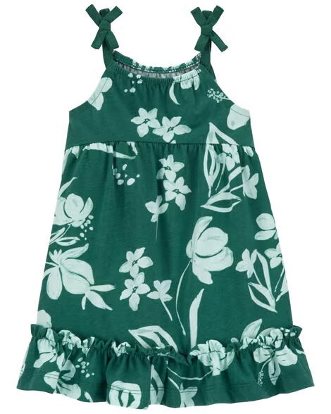 VESTIDO CARTER'S - FLORAL VERDE - MENINA