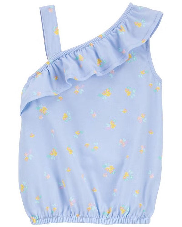CAMISETA REGATA OSHKOSH - FLORES AZUL - MENINA