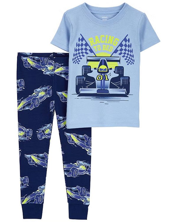 PIJAMA CARTER'S - CARRO DE CORRIDA AZUL - MENINO