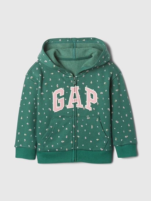 MOLETOM GAP - LOGO FLORAL VERDE - MENINA