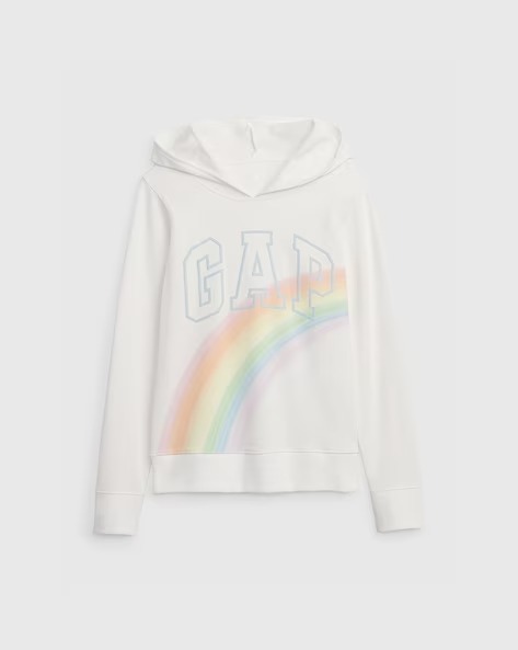 MOLETOM GAP - ARCO-IRIS BRANCO - MENINA